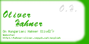 oliver hahner business card